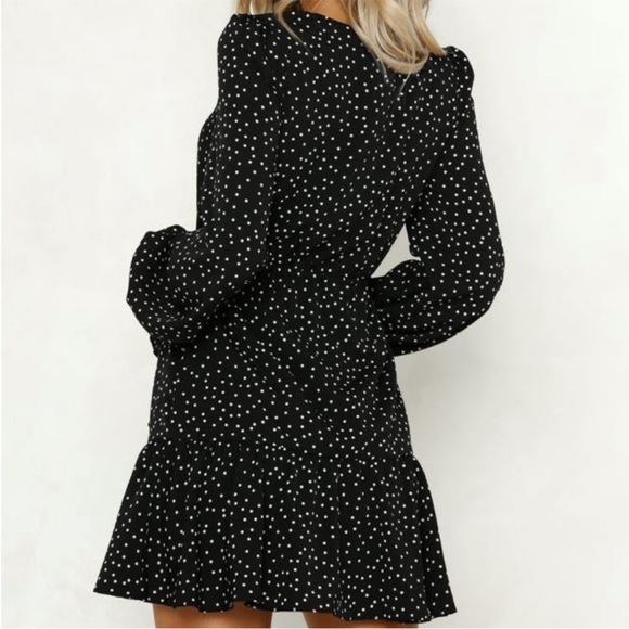 Hello Molly Polka Dot Flowy Mini Dress Frills - Picture 4 of 8